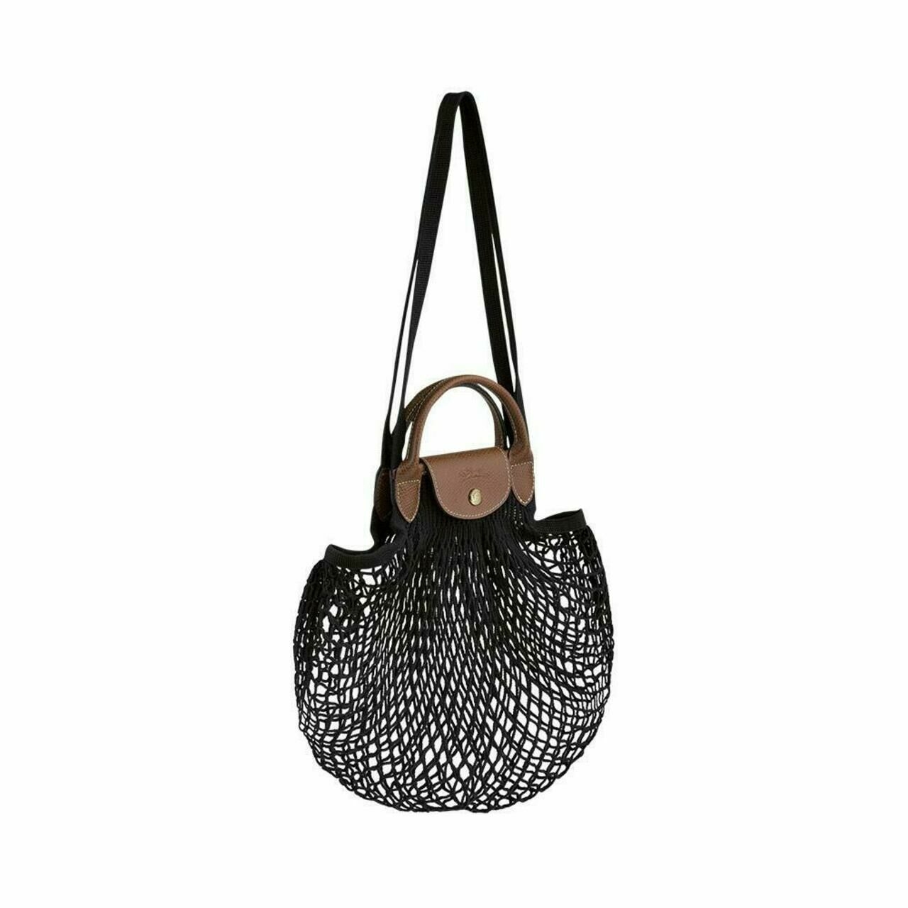 Longchamp Le Pliage Filet Top Handle Bag Black