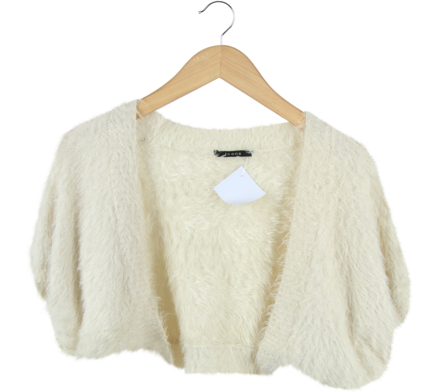 Icons Off White Faux Fur Vest