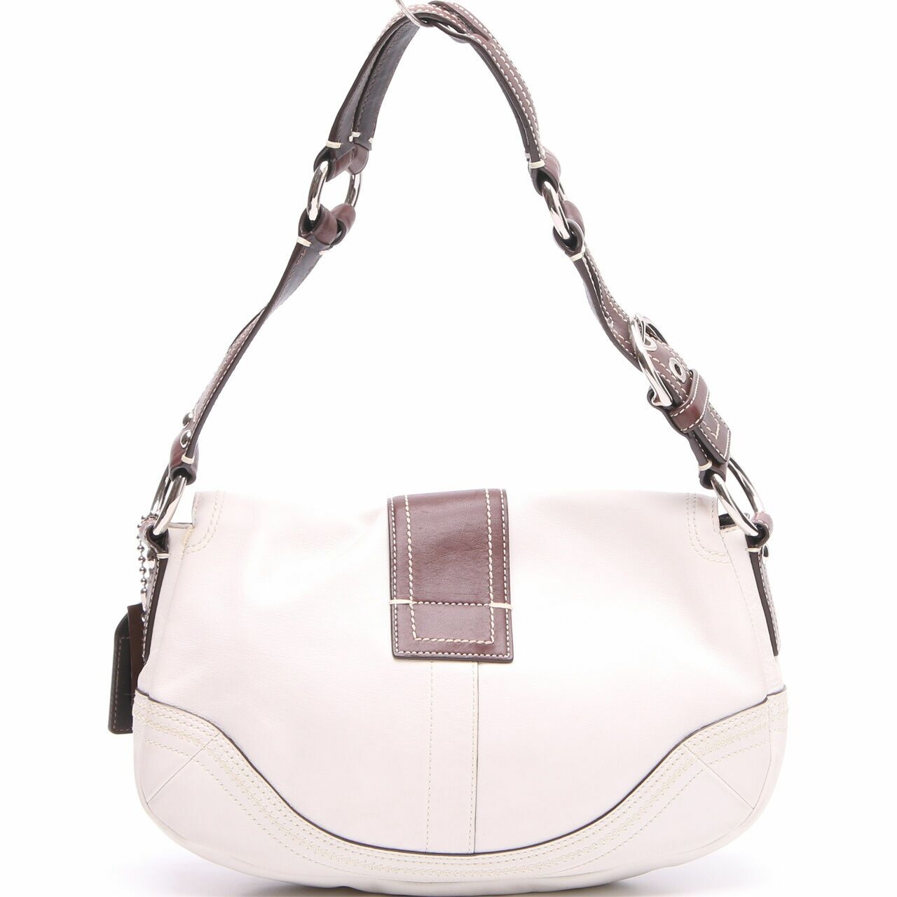 Coach Off White & Brown Shoulder Bag