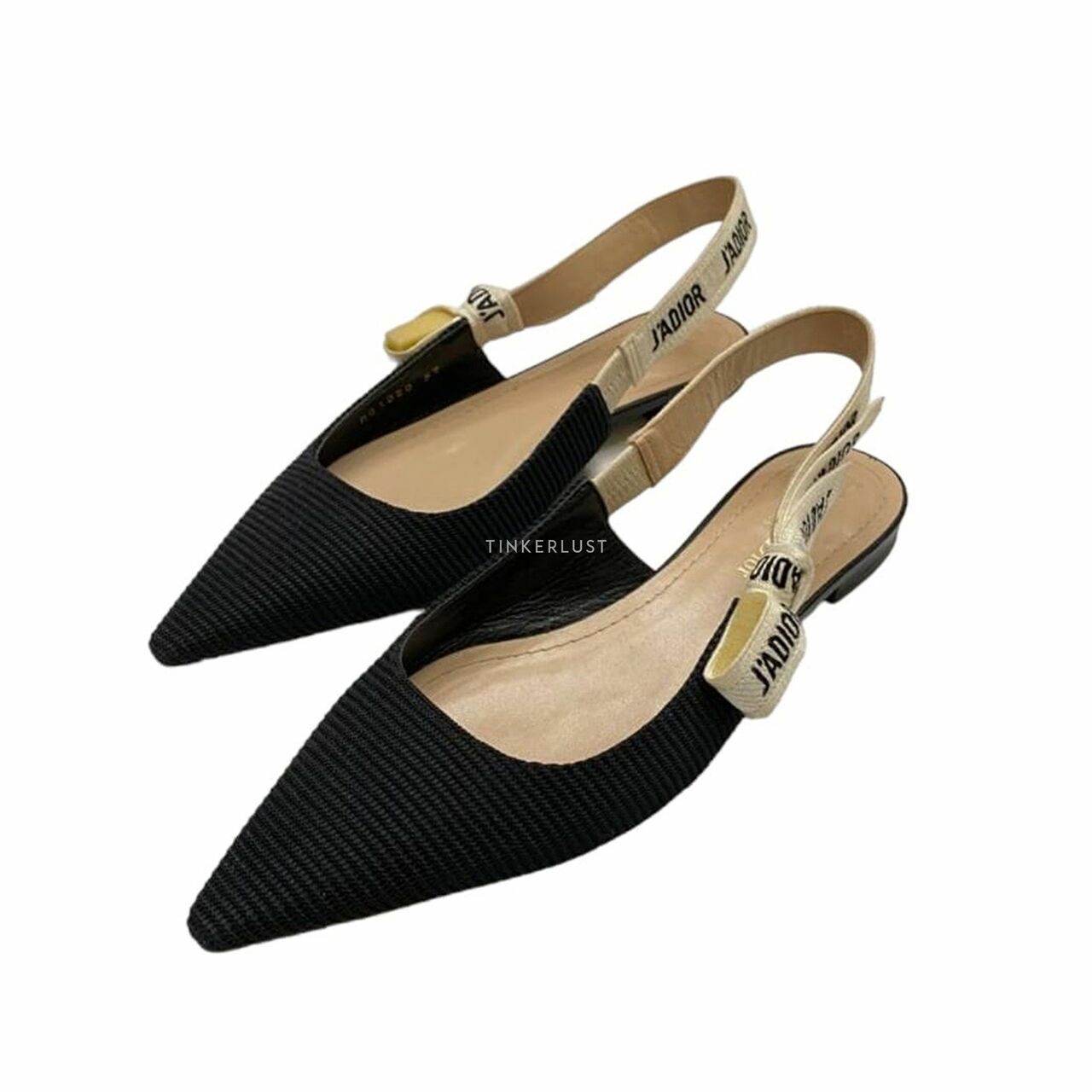 Christian Dior J'adior Ballerina Flat Slingback Canvas