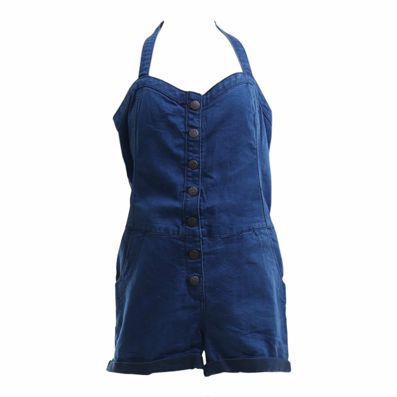 New Look Dark Blue Overall Jumpsuit