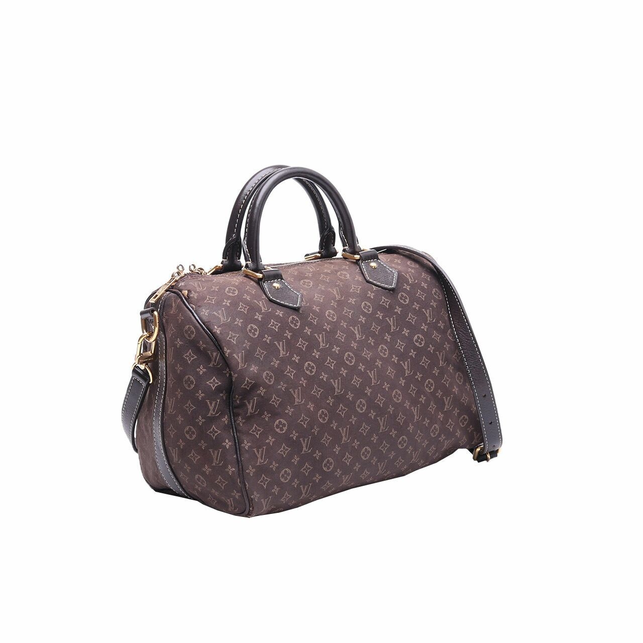 Louis Vuitton Speedy Monogram Mini 30 Brown Canvas Satchel Bag