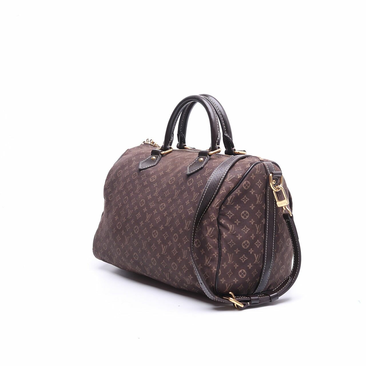 Louis Vuitton Speedy Monogram Mini 30 Brown Canvas Satchel Bag