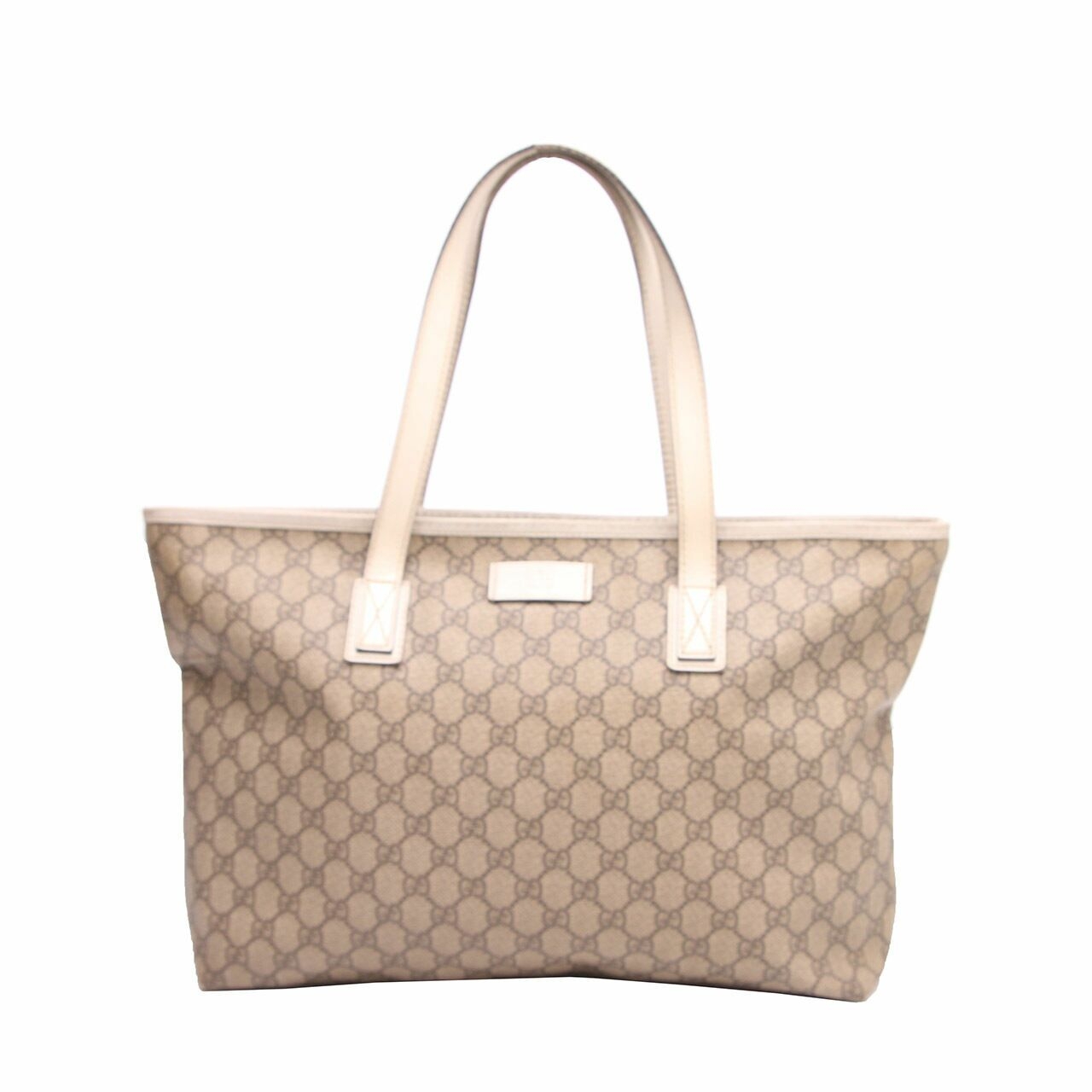 Gucci Beige GG Coated Canvas Medium Tote Bag