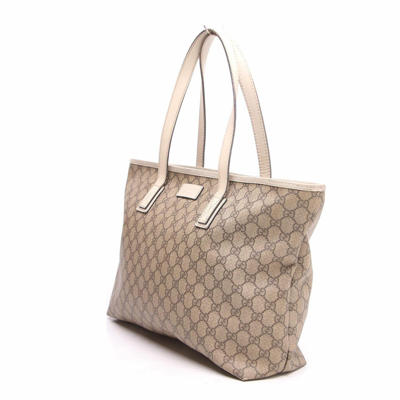 Gucci Beige GG Coated Canvas Medium Tote Bag