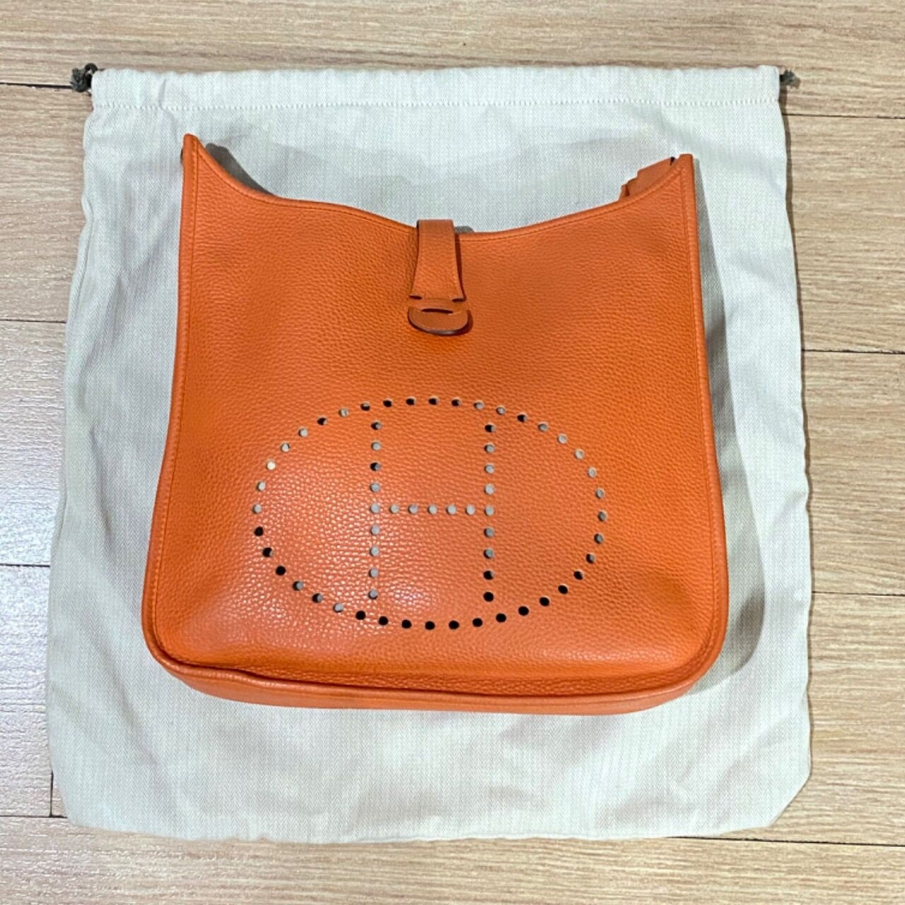 Hermes Evelyne Orange Sling Bag