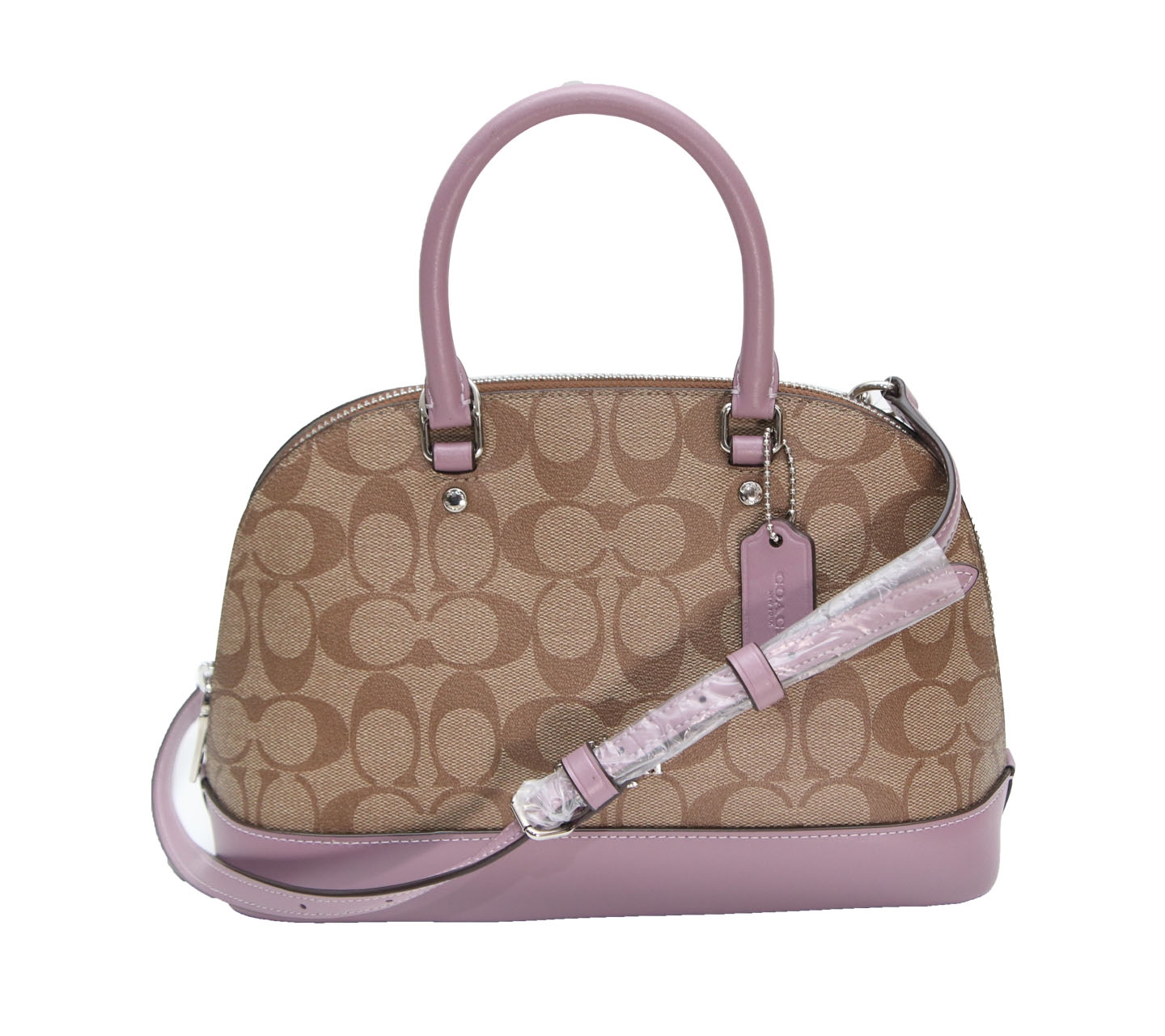 Coach Brown & Purple Signature Mini Sierra Satchel