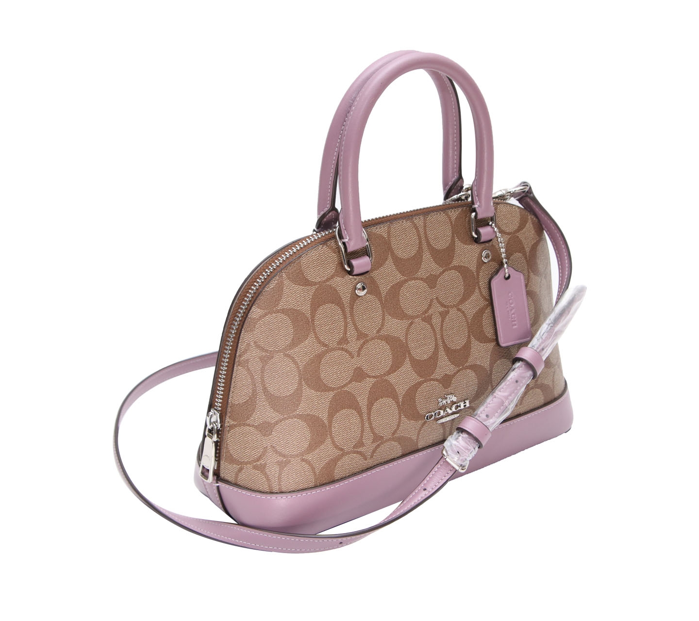 Coach Brown & Purple Signature Mini Sierra Satchel