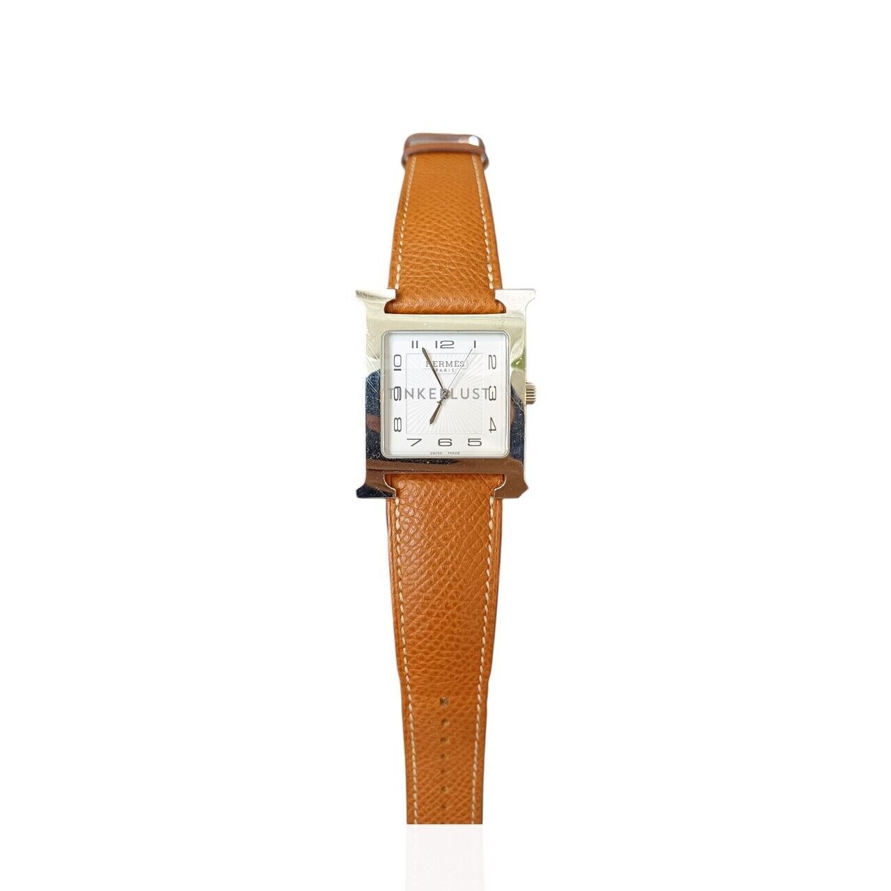 Hermes H Hour Epsom #O Square PHW Watch