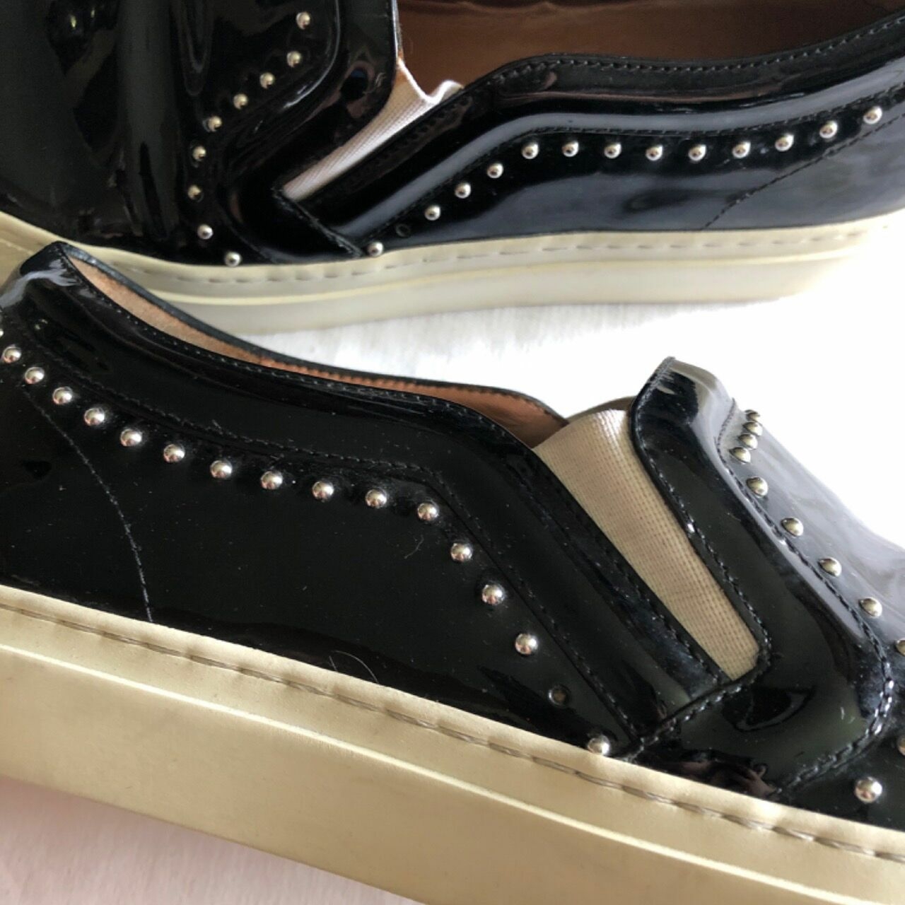 Givenchy Black Patent Leather Loafers