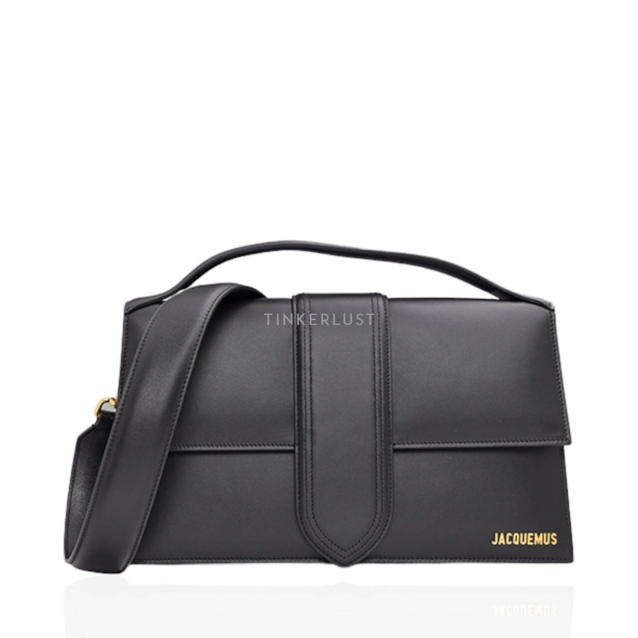 Jacquemus Le Bambinou Flap Bag Black Smooth Leather Shoulder Bag