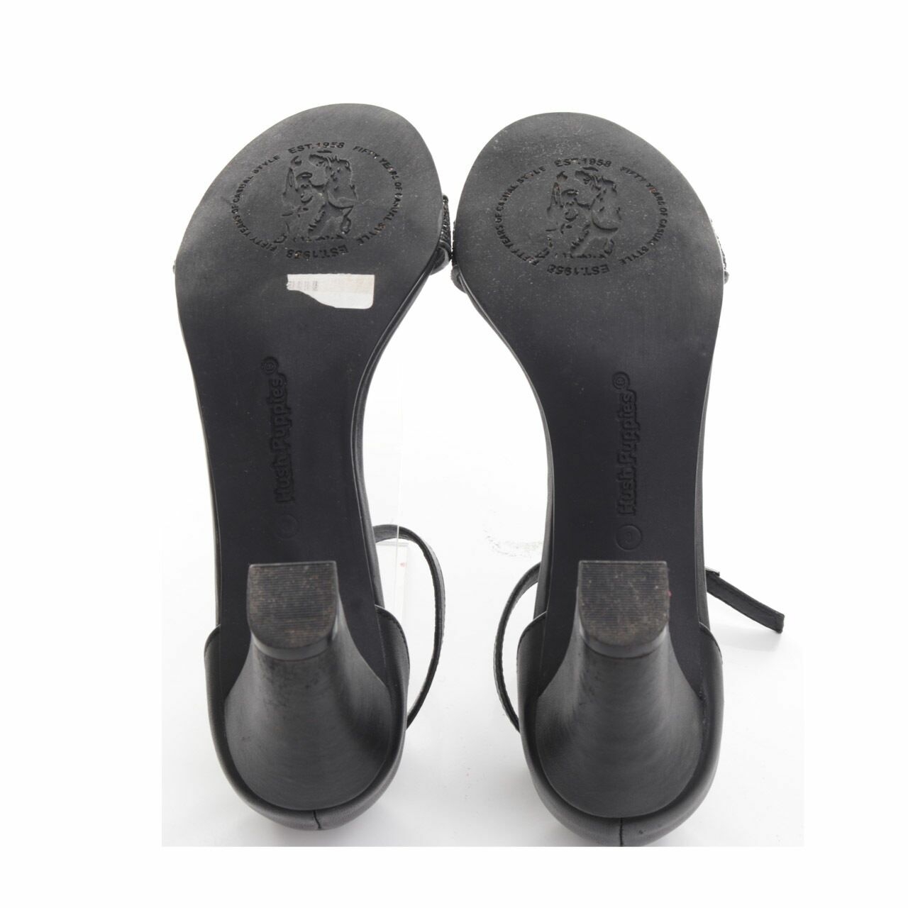 Hush Puppies Black Leather Heels