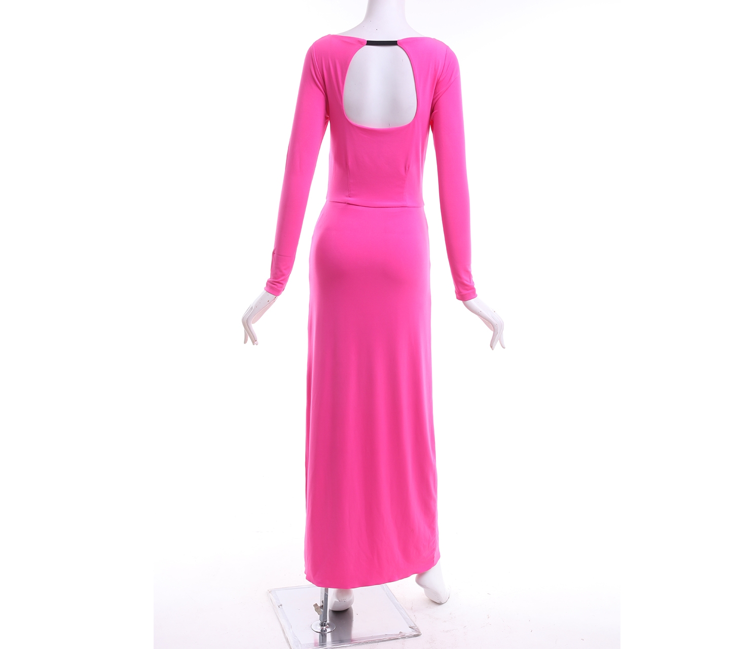 Topshop Pink Slit Long Dress