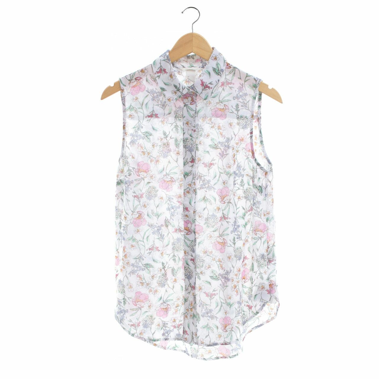 H&M White Floral Sleeveless