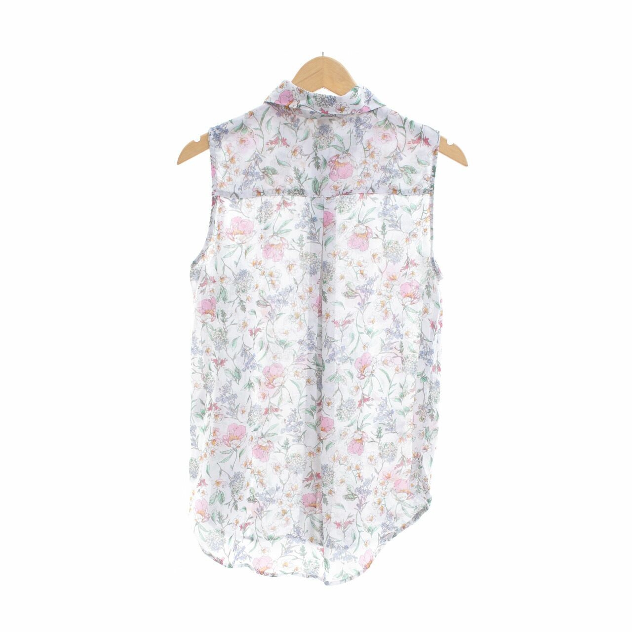 H&M White Floral Sleeveless