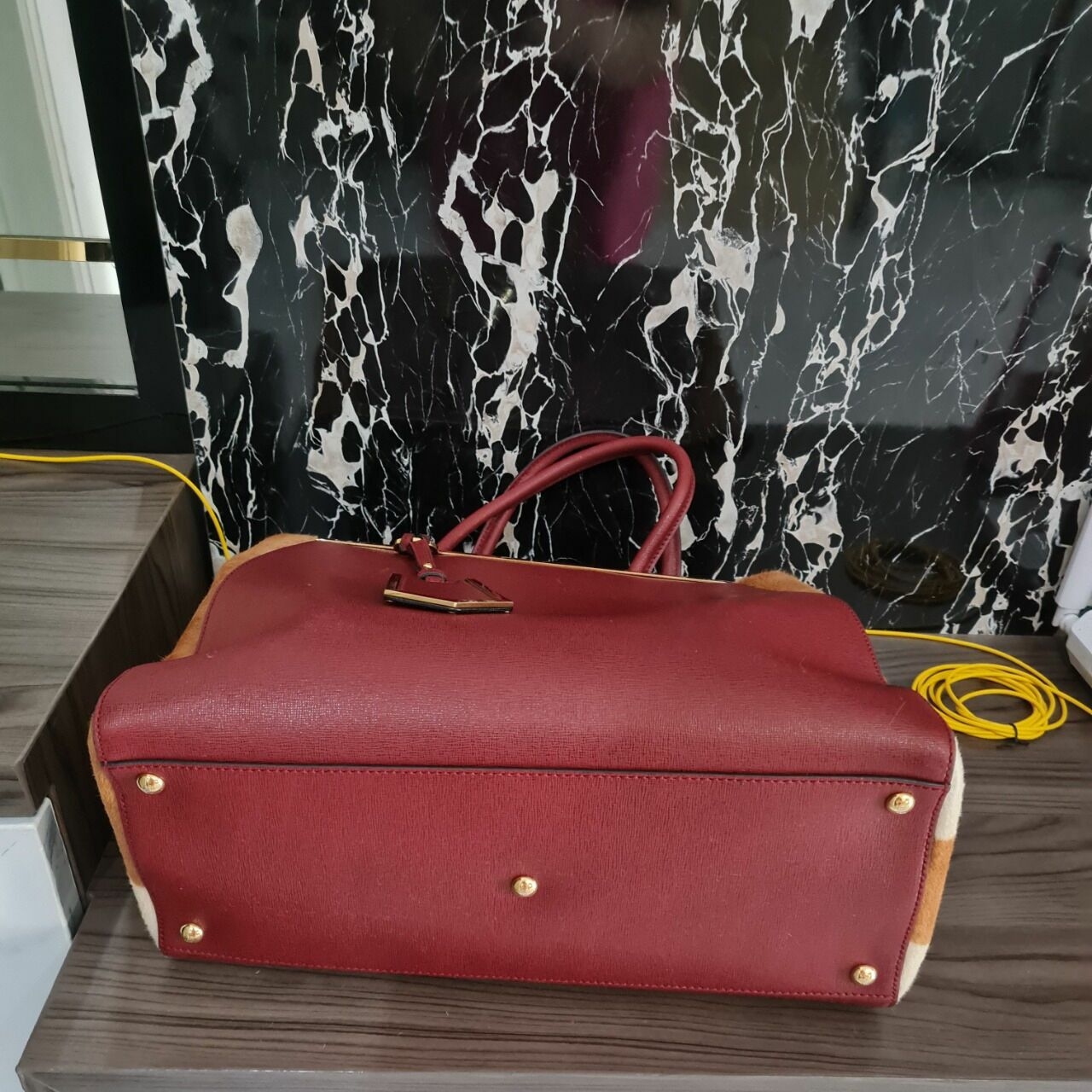 Fendi Red Organic Satchel