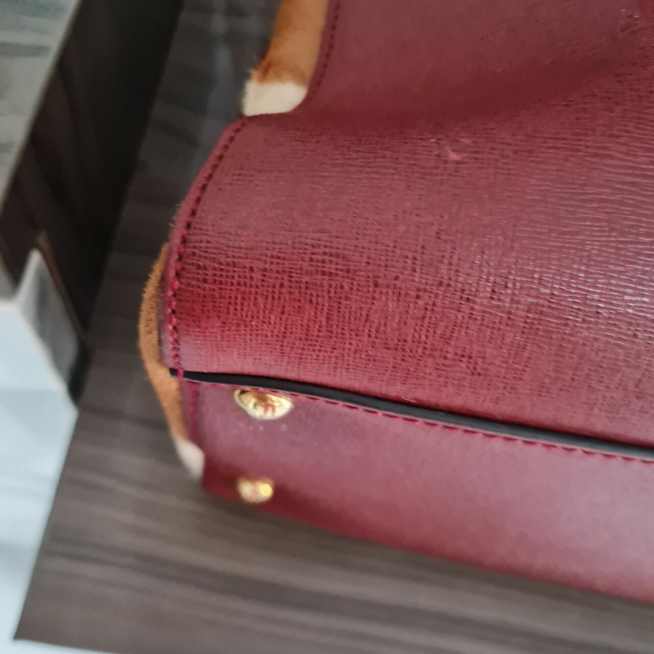 Fendi Red Organic Satchel