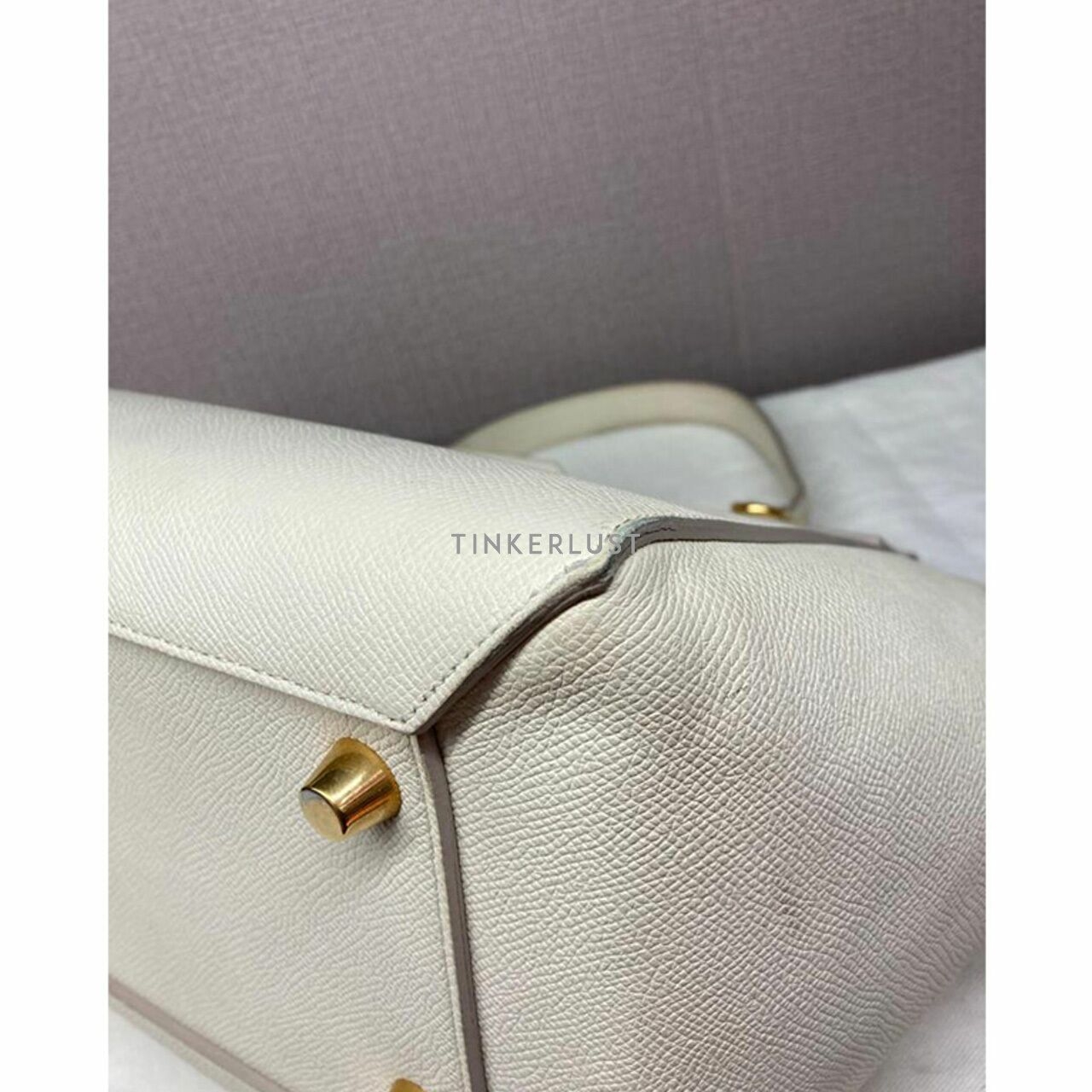 Celine Mini Belt Bag Ivory Grained Calfskin GHW Satchel