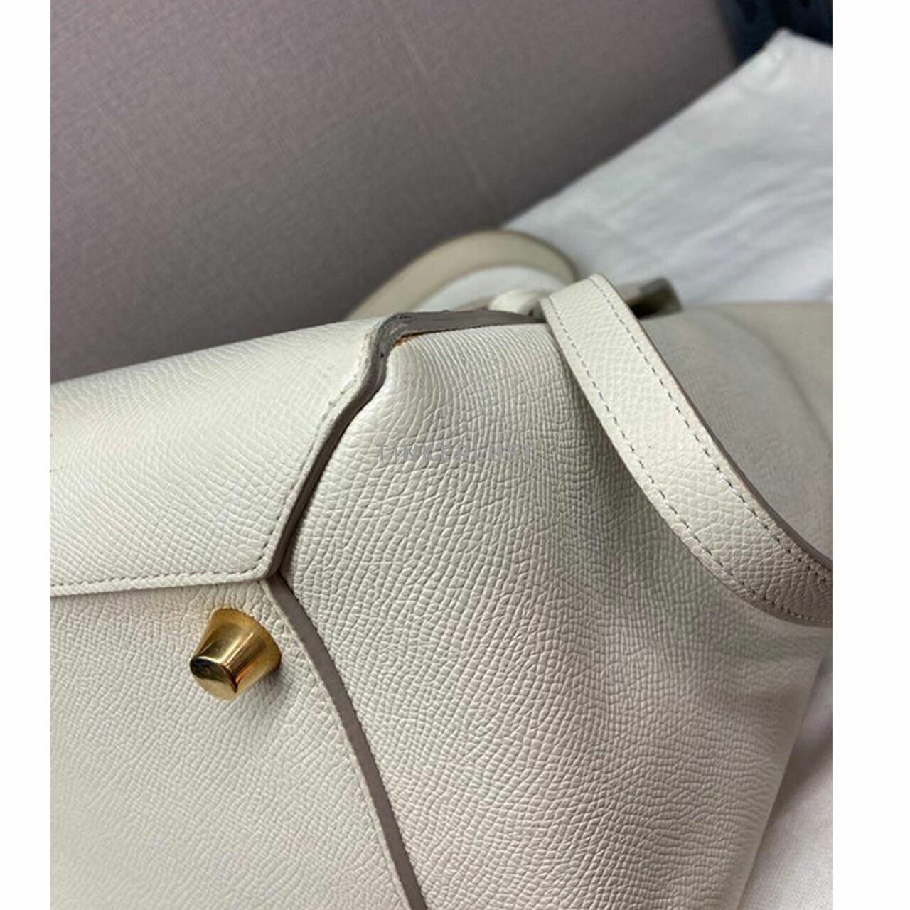 Celine Mini Belt Bag Ivory Grained Calfskin GHW Satchel