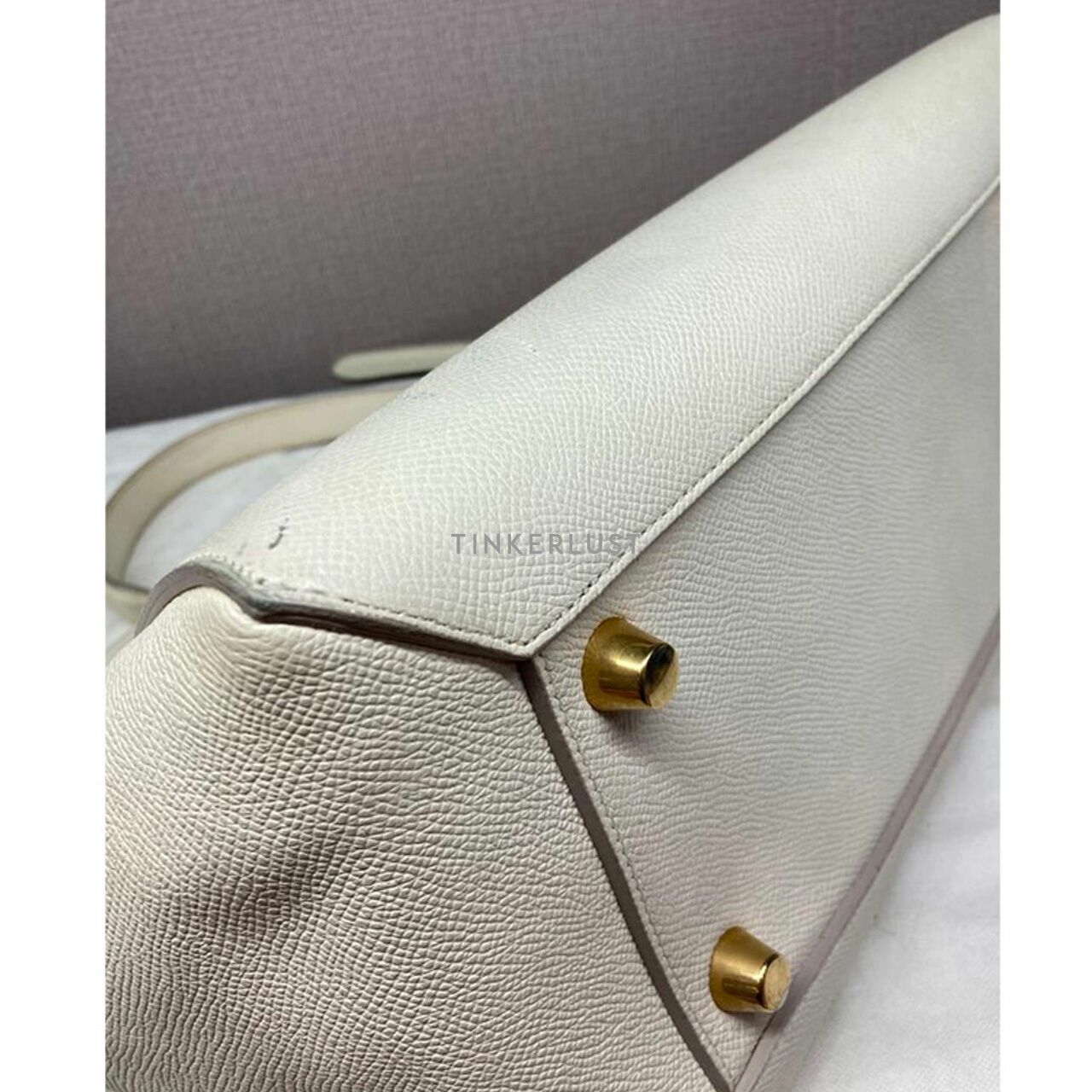 Celine Mini Belt Bag Ivory Grained Calfskin GHW Satchel