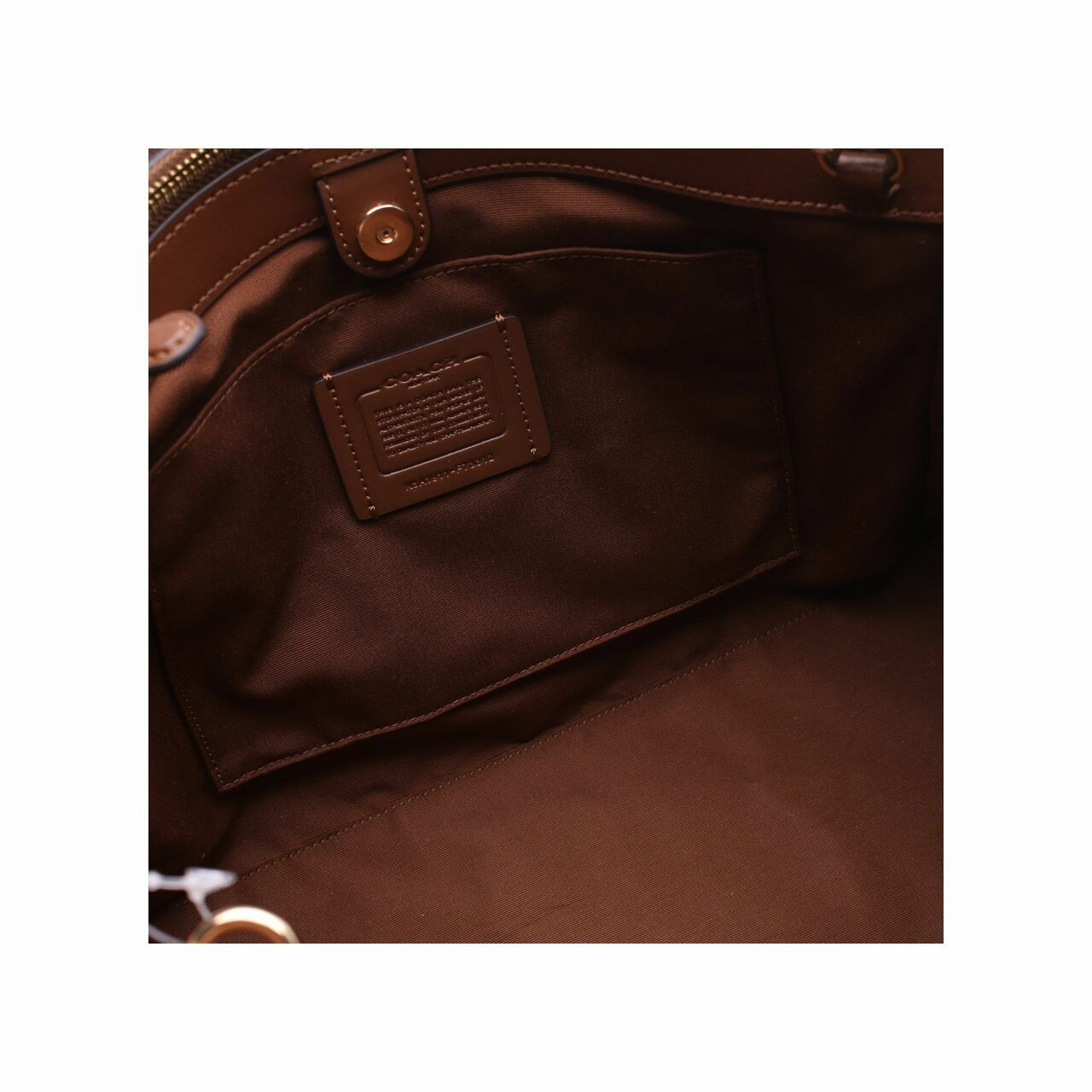 Coach Dark Brown Signature Surrey Carryall Satchel Bag