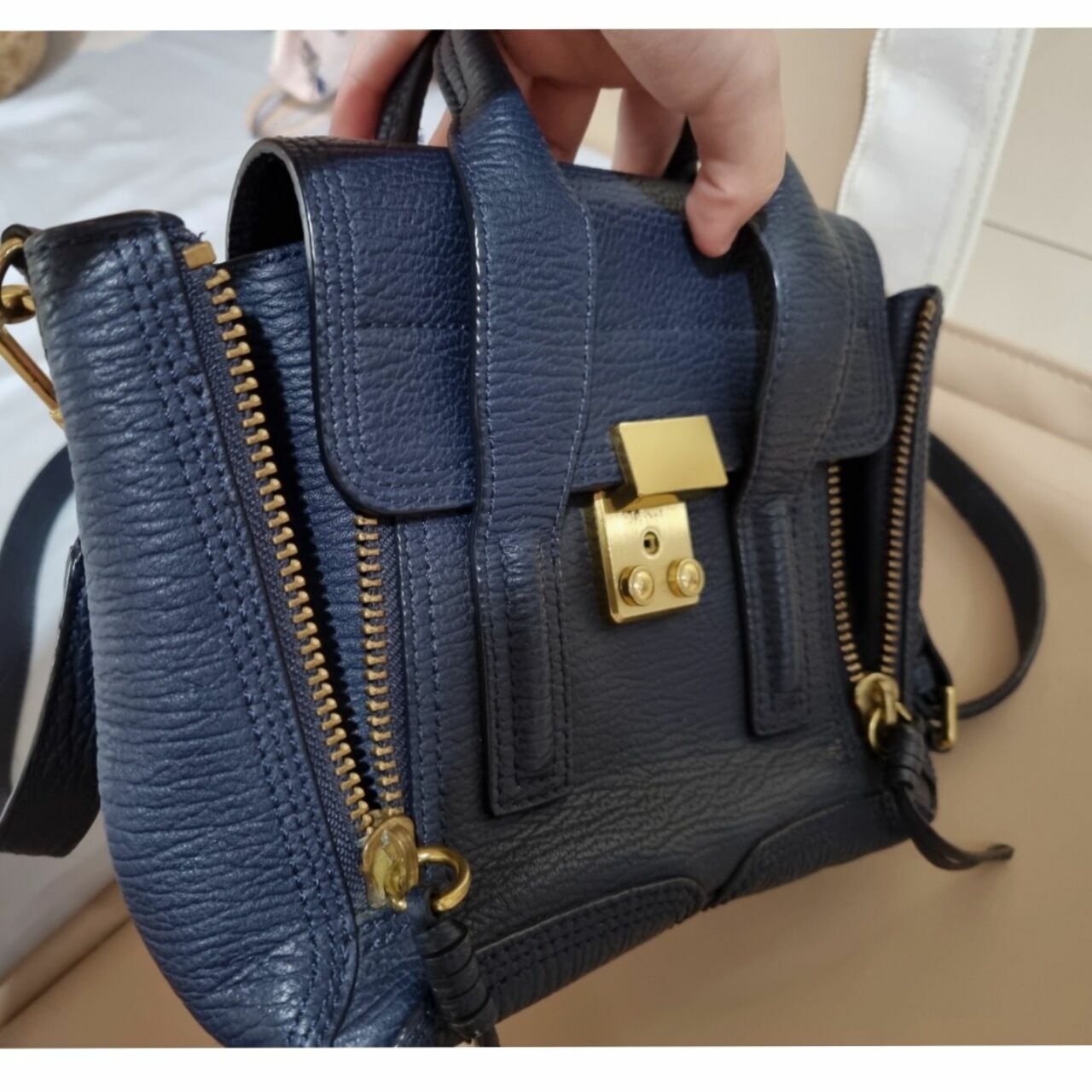 3.1 Phillip Lim Navy Pashli Satchel