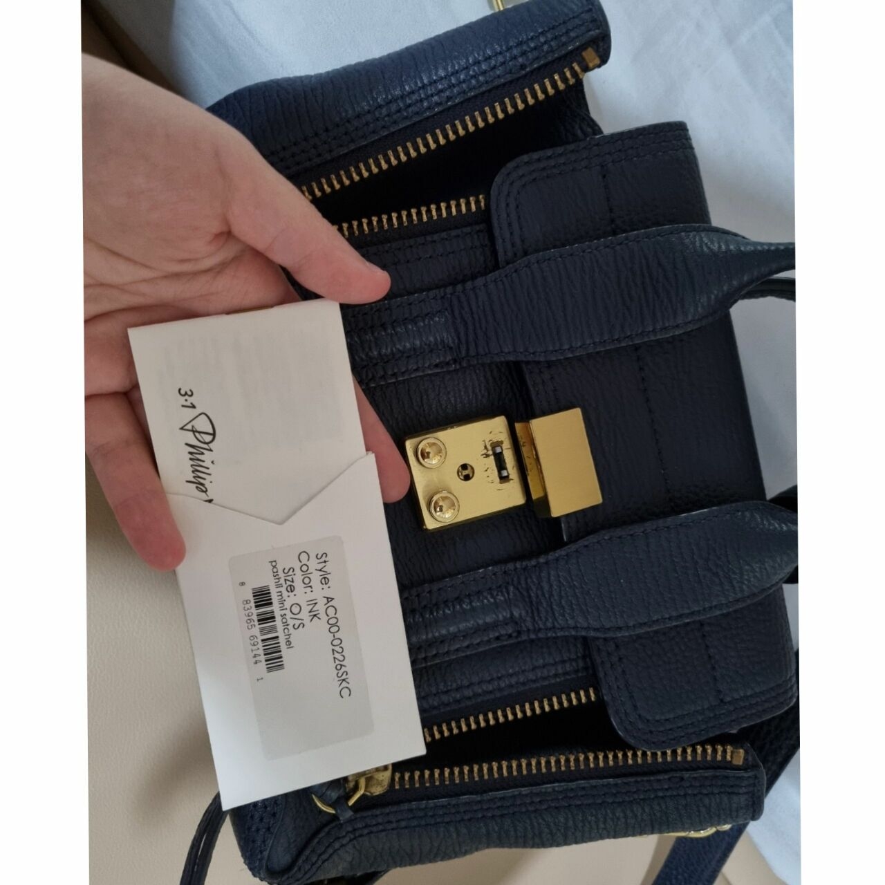 3.1 Phillip Lim Navy Pashli Satchel