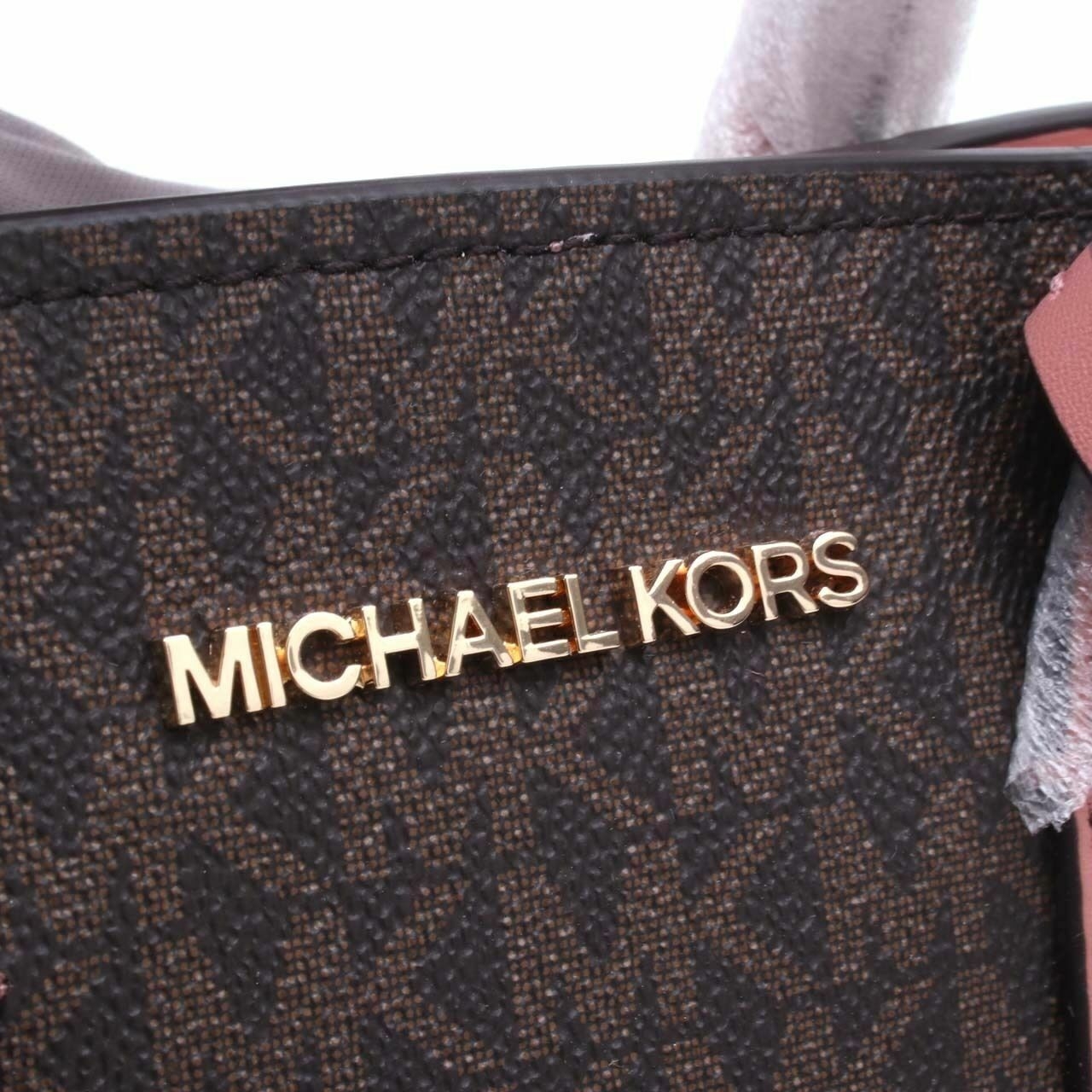 Michael Kors Avril Small Top Zip Sunset Rose Satchel Bag  