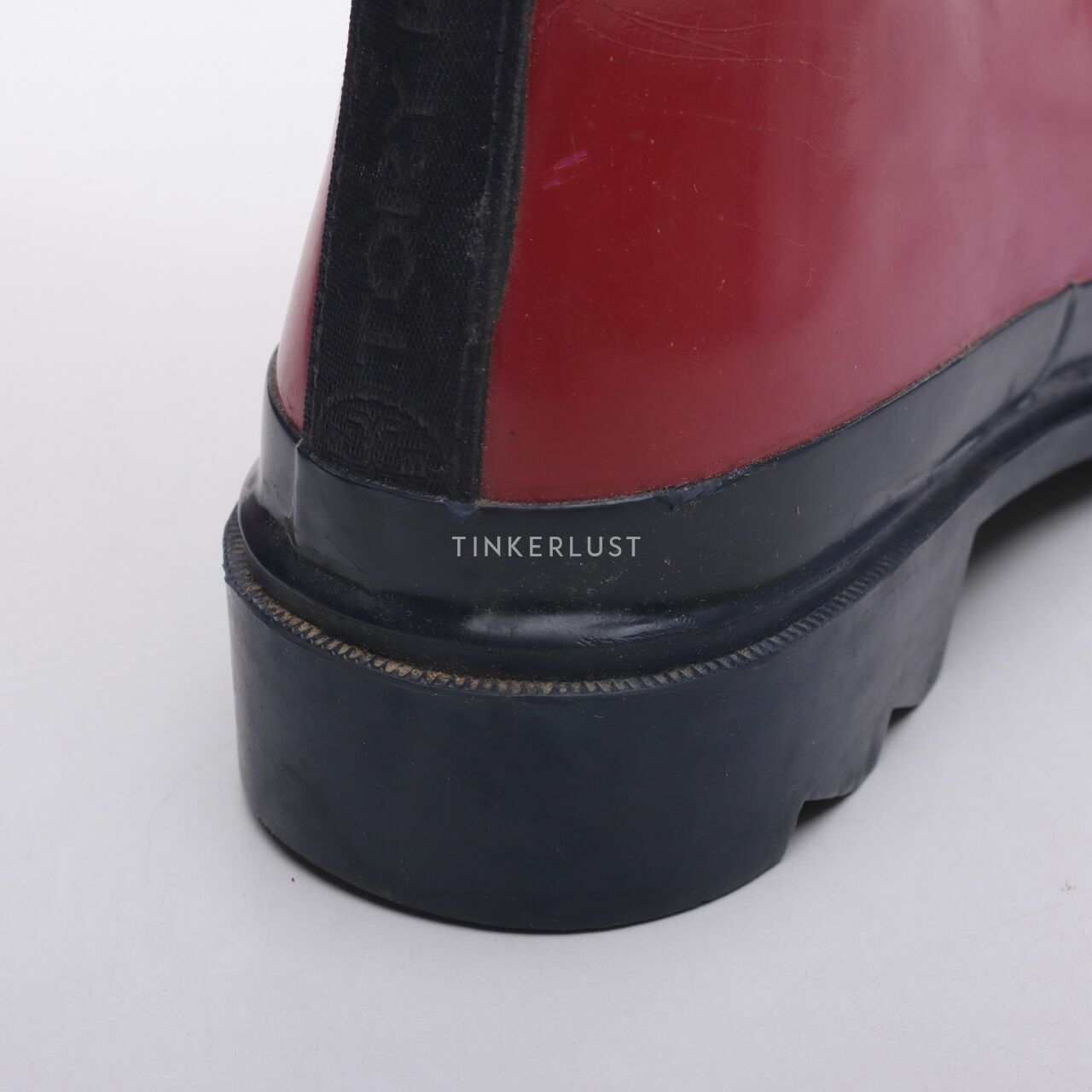 Tory Burch Pink/Black/Navy Rubber Boots