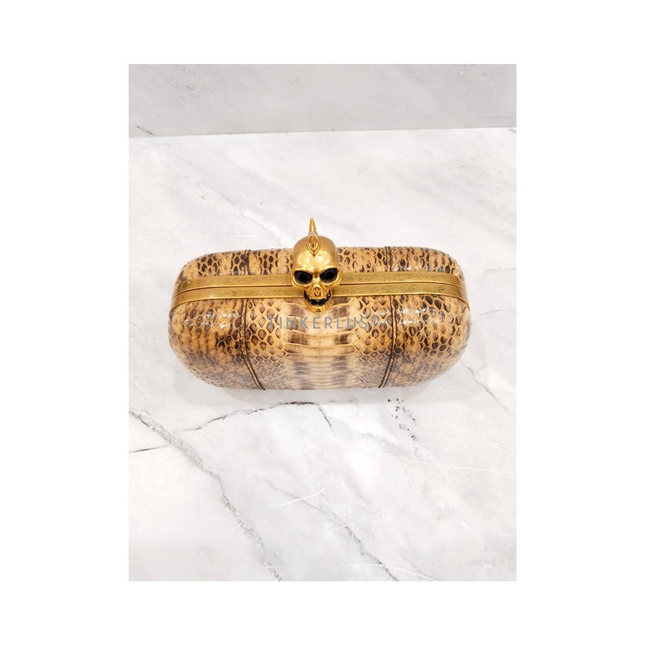 Alexander Mcqueen Snakeskin Clutch 