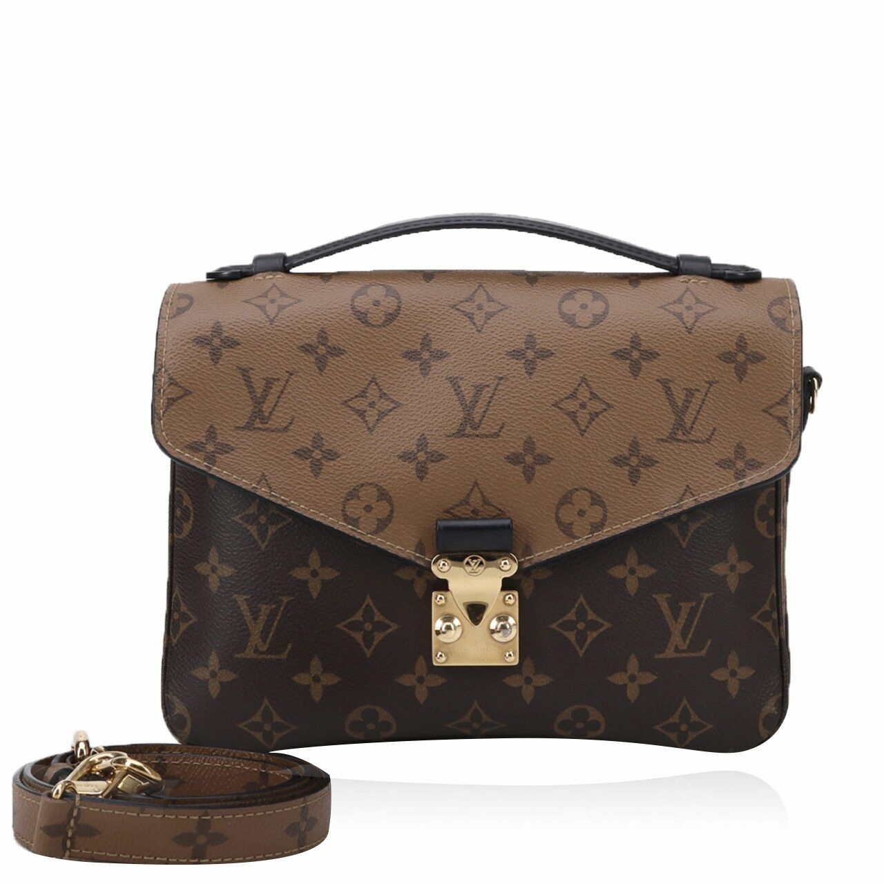 Louis Vuitton Pochette Metis Monogram Reverse Canvas Satchel