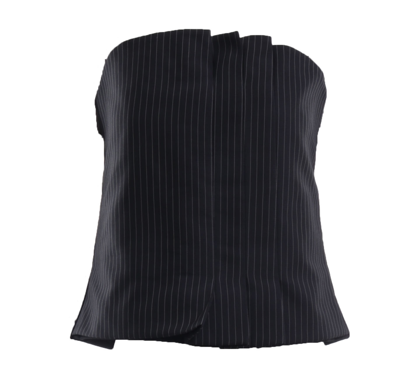 Creme De La Creme Black Striped Off Shoulder Sleeveless