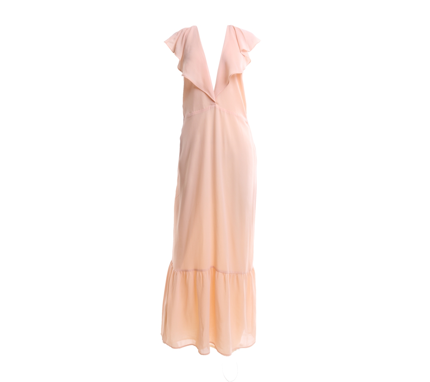 Statu Quo Peach Open Back Long Dress