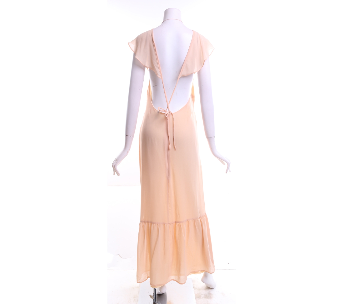 Statu Quo Peach Open Back Long Dress