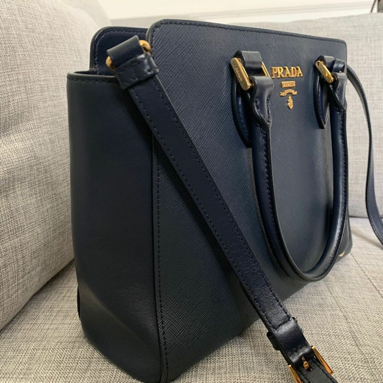 Prada Navy 2way Shoulder Hand Bag