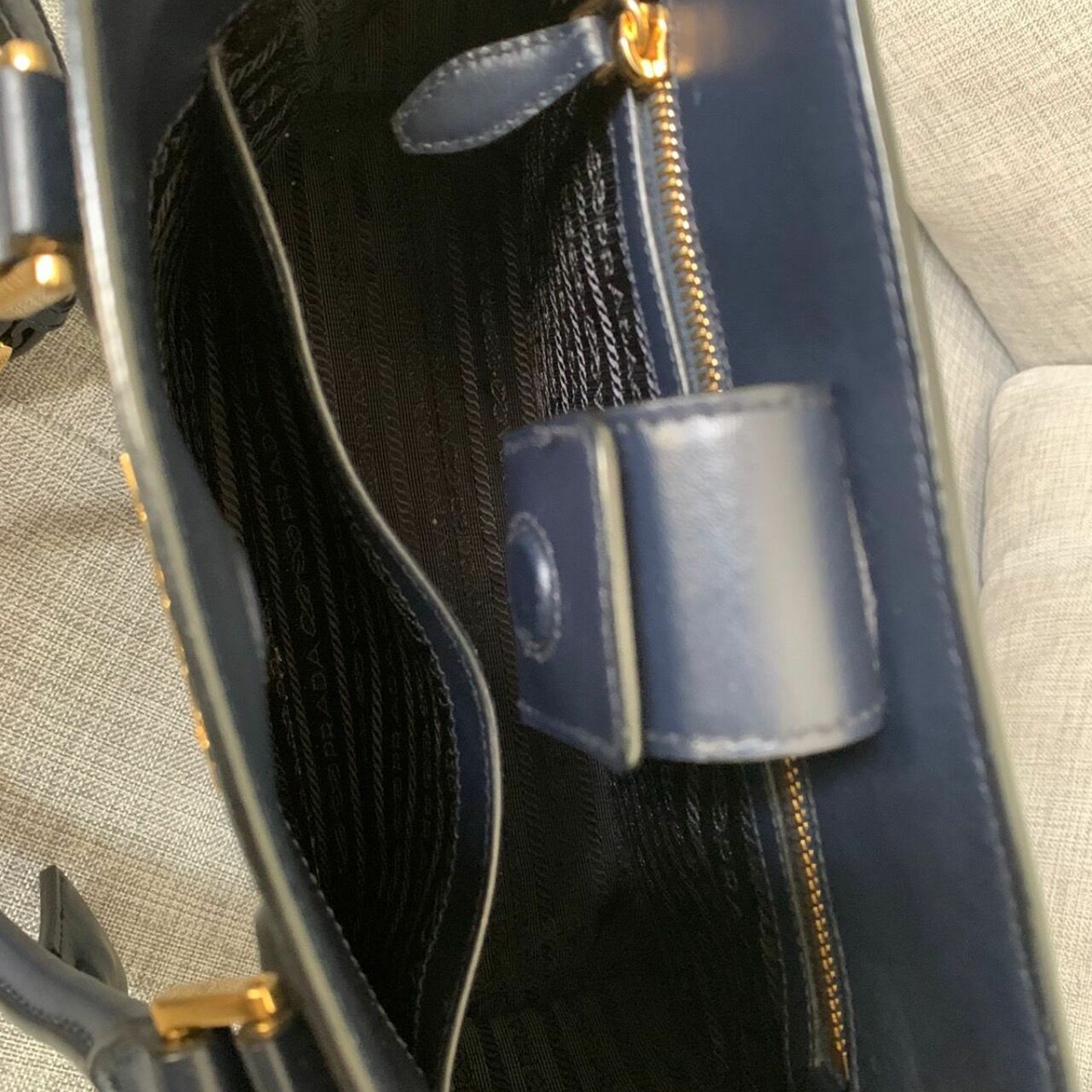 Prada Navy 2way Shoulder Hand Bag