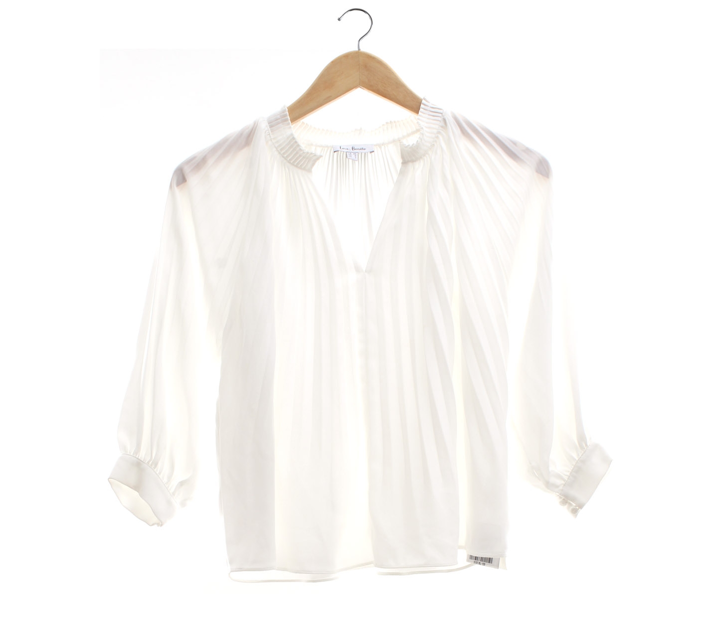 Love, Bonito White Pleated Blouse