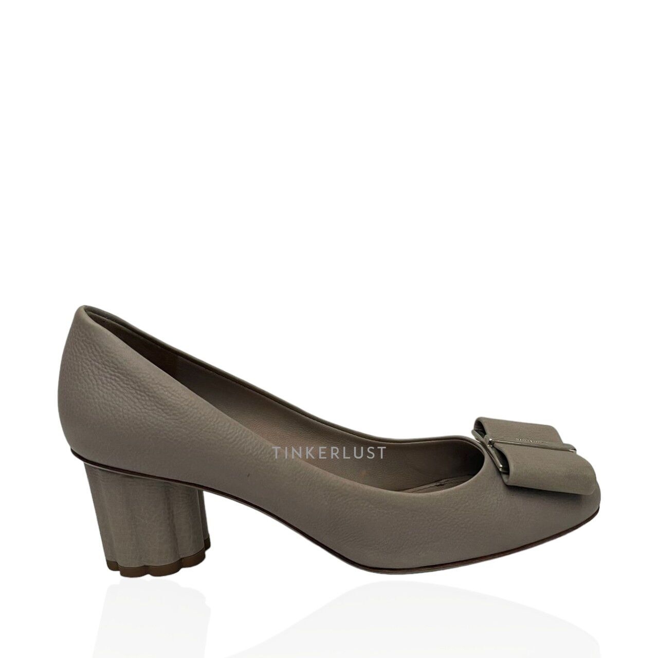 Salvatore Ferragamo Grey Pump Heels