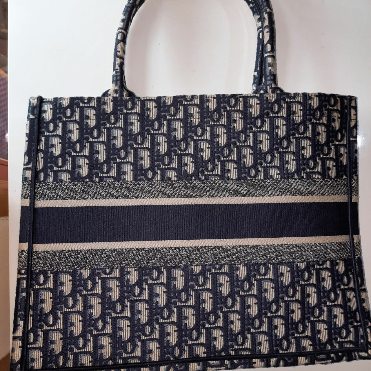 Christian Dior Navy Tote Bag