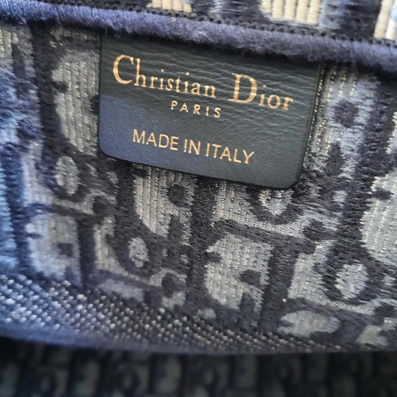 Christian Dior Navy Tote Bag