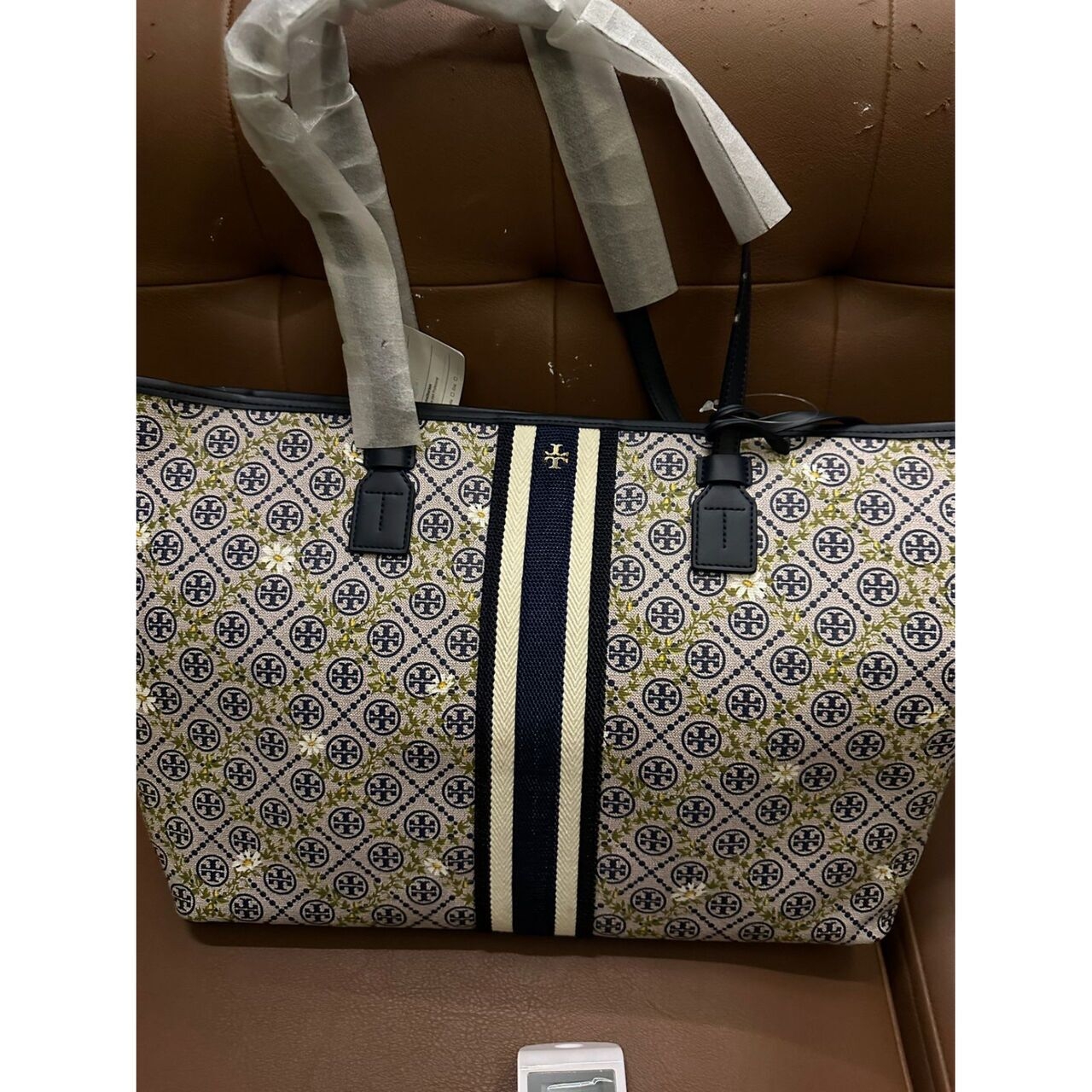 Tory Burch Navy Tote Bag