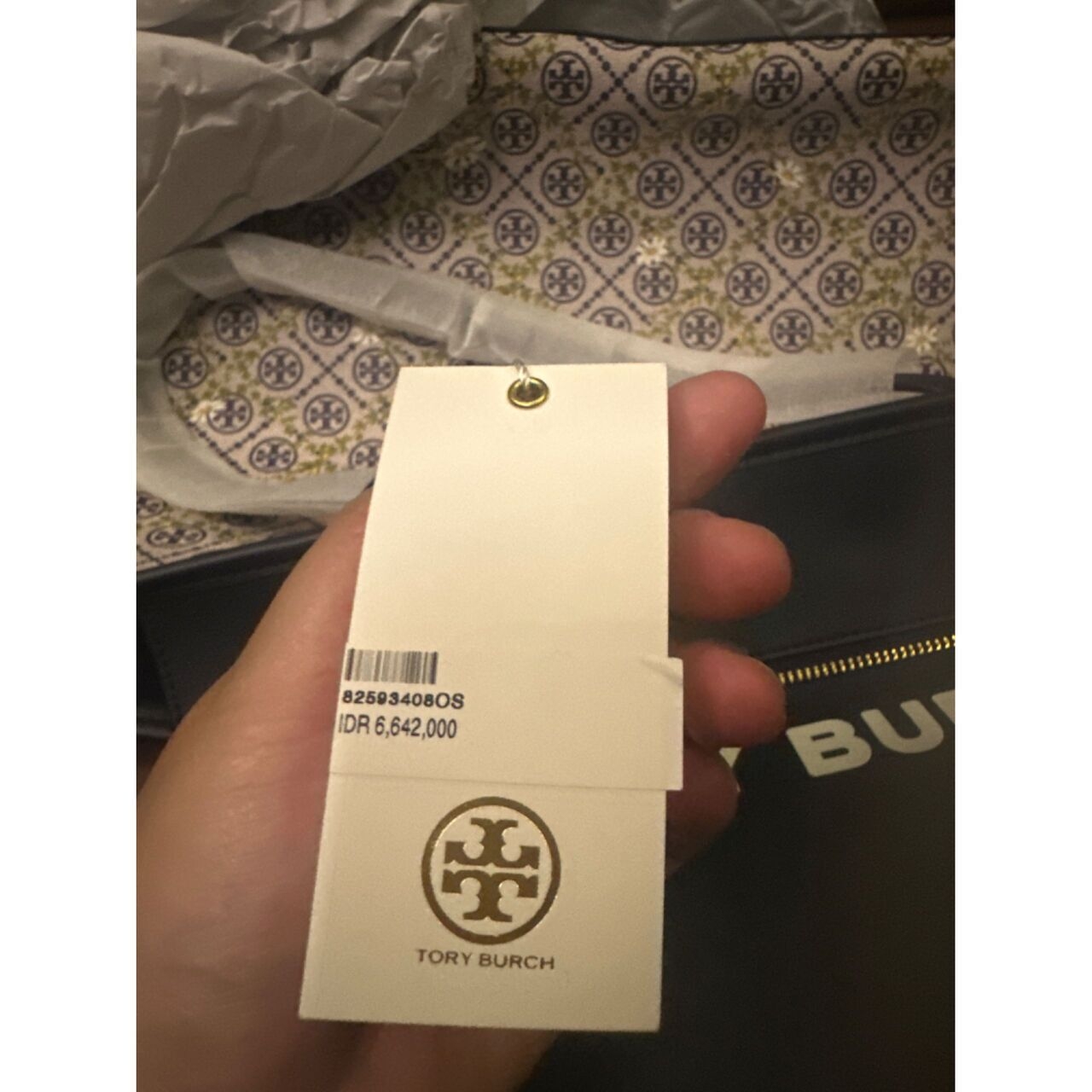 Tory Burch Navy Tote Bag