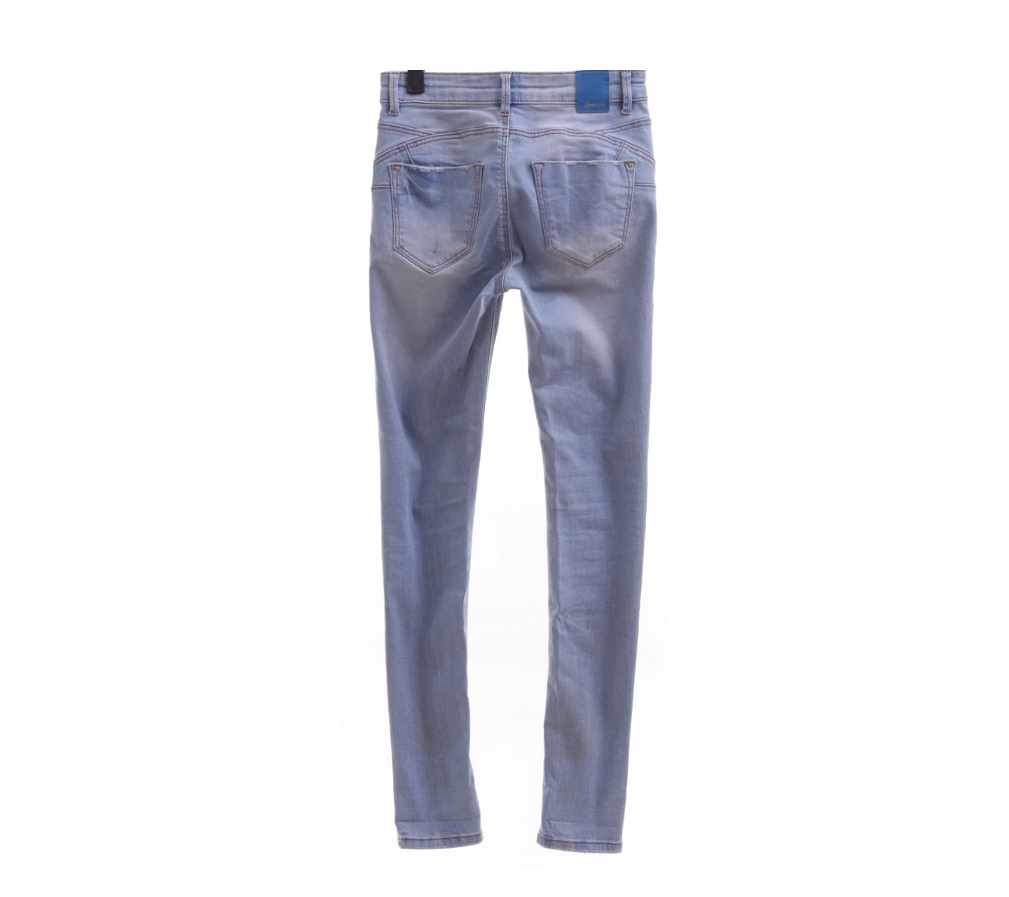 Stradivarius Blue Whased Denim Long Pants