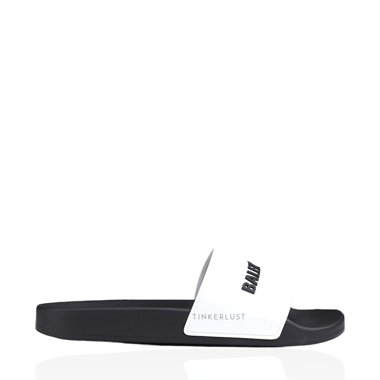 Balenciaga Men Logo in Black/White Slides Sandals