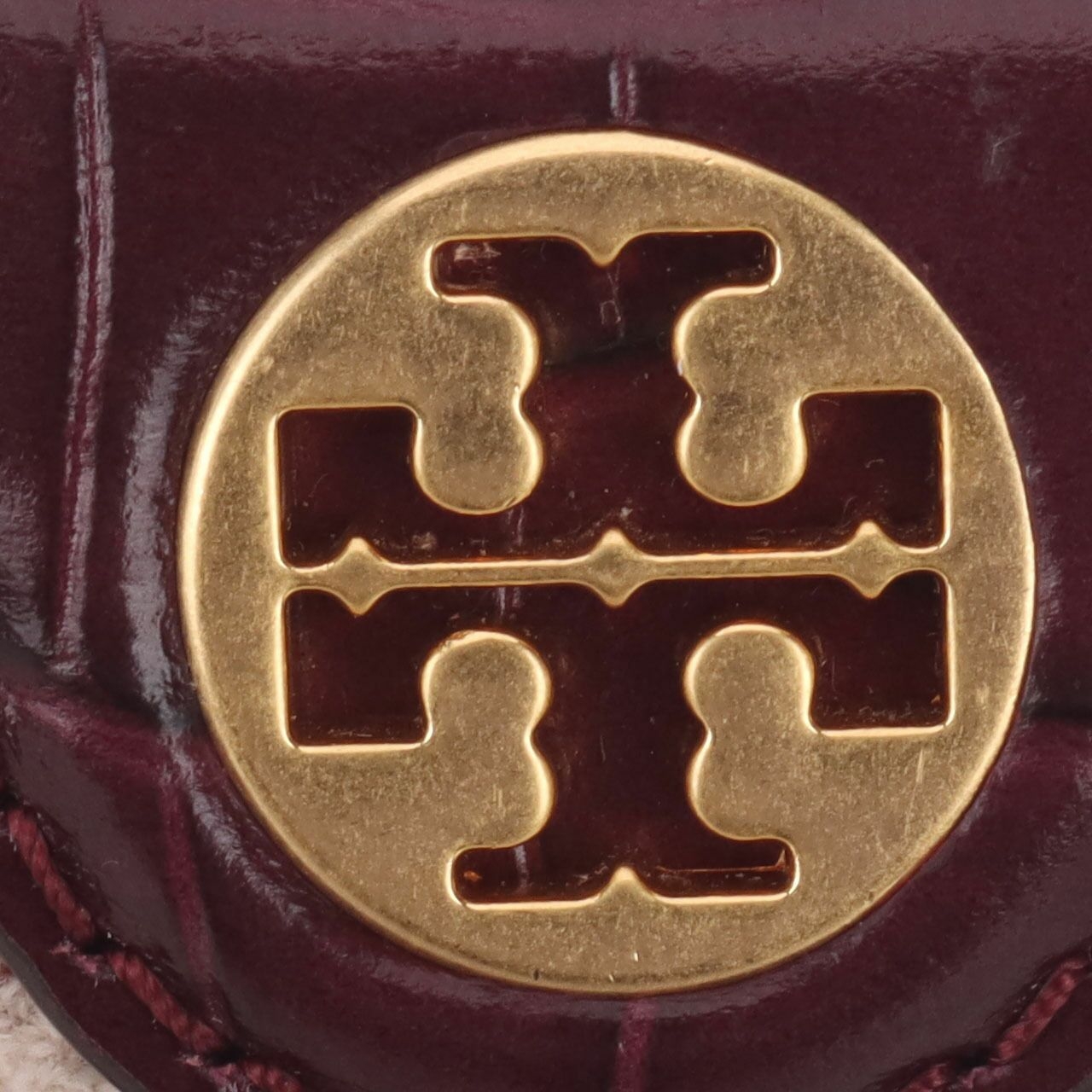 Tory Burch T Monogram Chenille Studio Claret New Cream Shoulder Bag