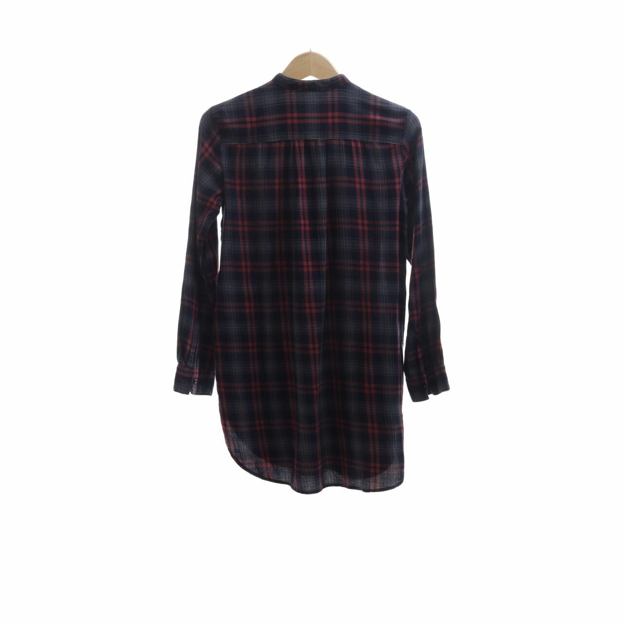 H&M Multicolor Plaid Tunic Blouse