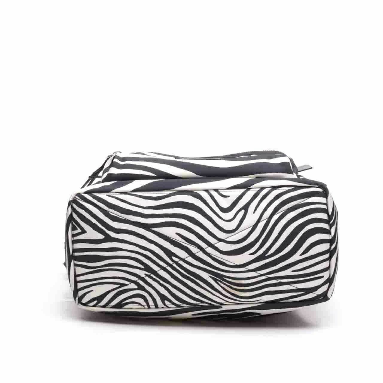 Marc Jacobs Zebra Print Black White Biker Baby Diaper Tote Bag