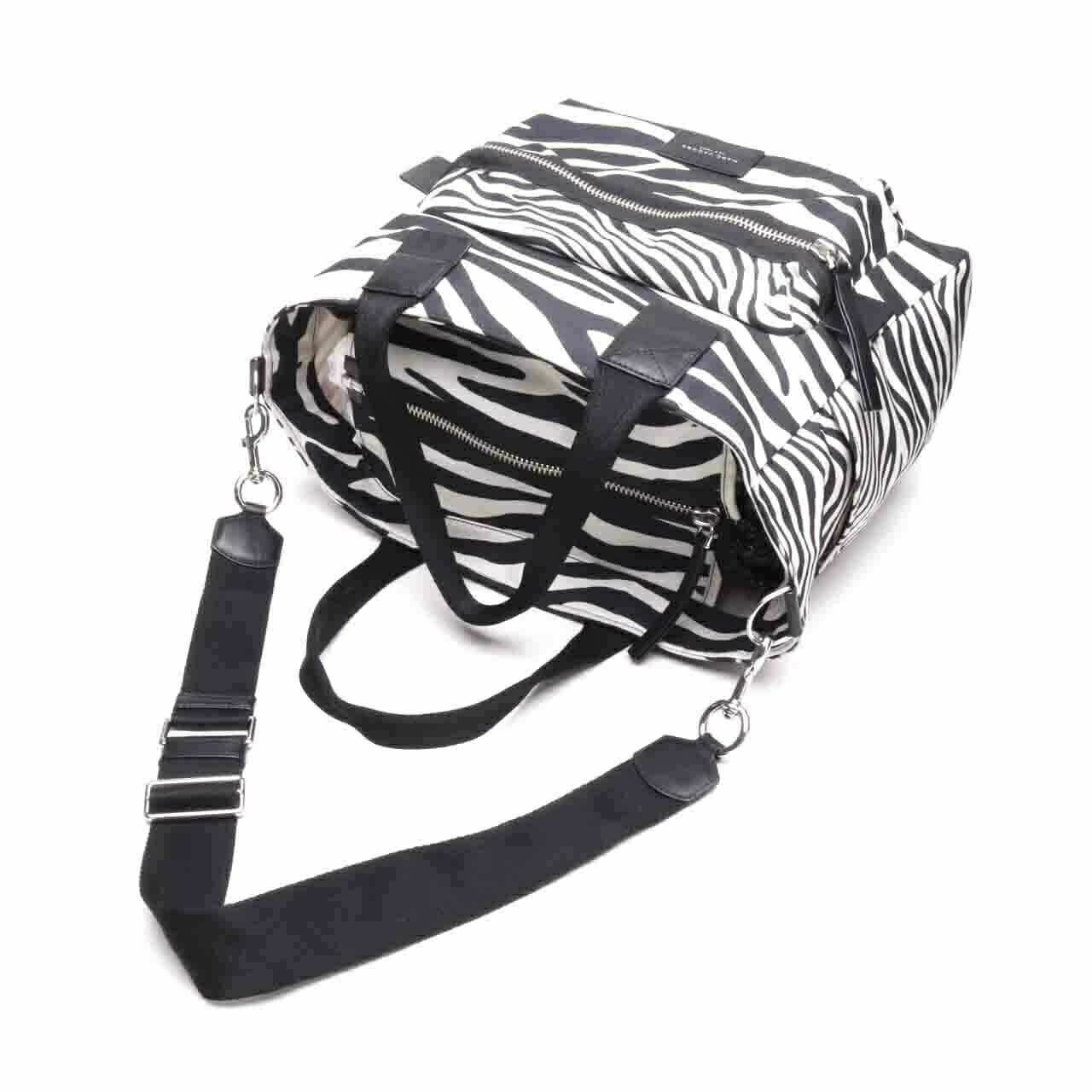 Marc Jacobs Zebra Print Black White Biker Baby Diaper Tote Bag