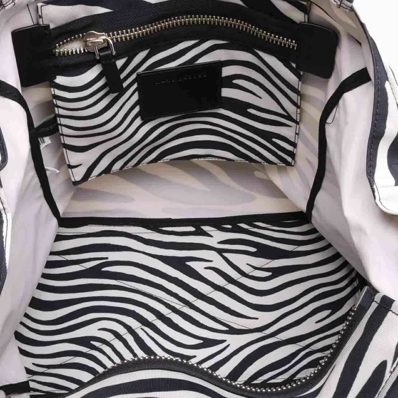 Marc Jacobs Zebra Print Black White Biker Baby Diaper Tote Bag