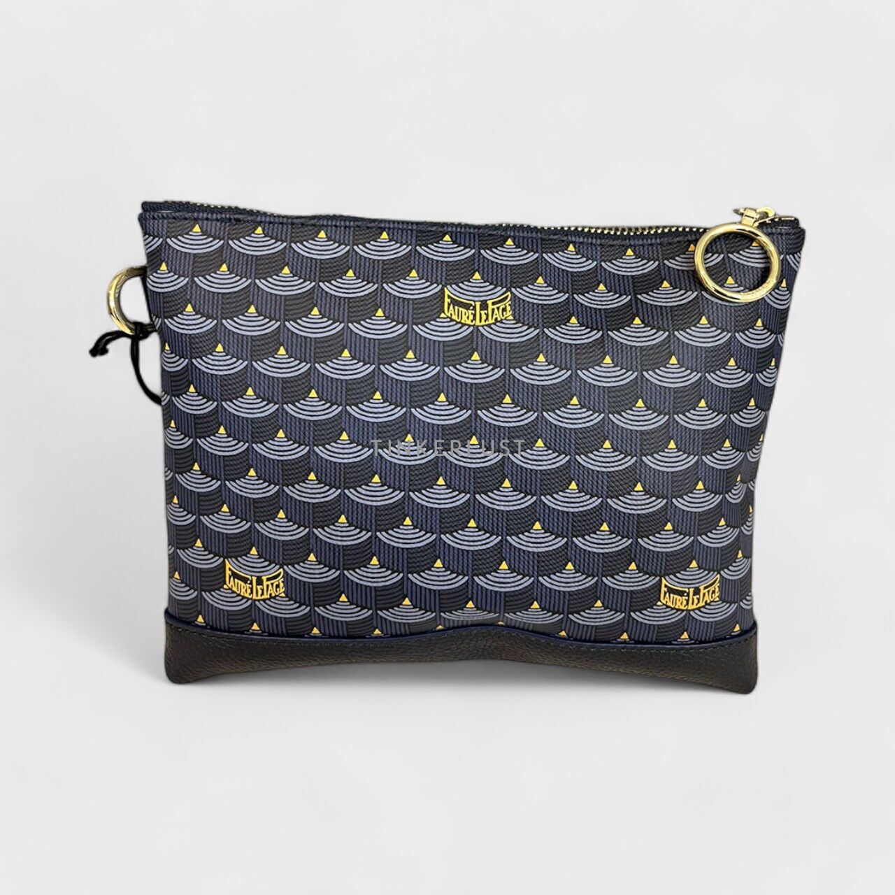 Faure Le Page Blue Pochette Zip 19 Clutch